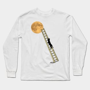 Cat and moon Long Sleeve T-Shirt